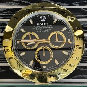 DAYTONA Wall Clock Yellow gold bezel insert and black gray face dial🔥
